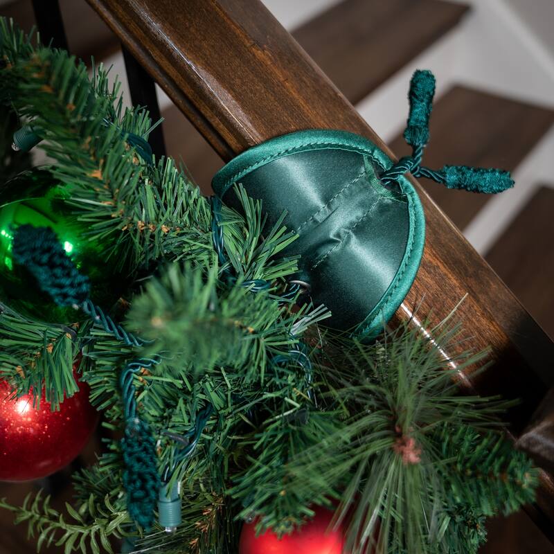 Banister Protecting Garland Ties (3 Pack - Green) - Green