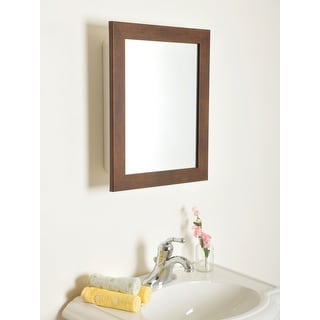 Mocha Framed Medicine Cabinet - 21 x 17 - Bed Bath & Beyond - 30902634