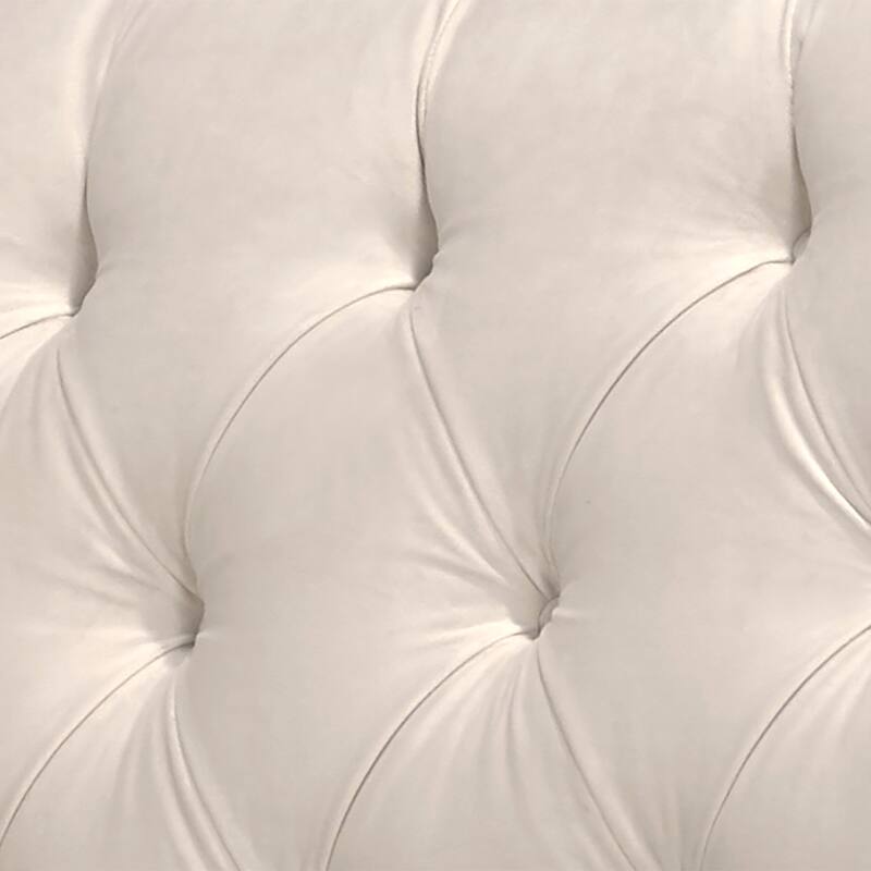 Dawson Cream Button Tufted Fabric Sectional Sofa