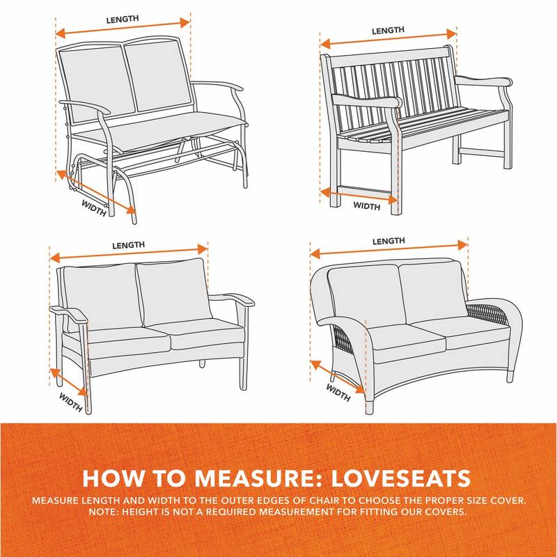 Modern Leisure Basics Patio Loveseat Cover, Small, 55"L X 33"W X 38"H, 2-Pack, Sage - 55"L x 33"W x 38"H