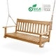 preview thumbnail 1 of 28, Cambridge Casual Alston Traditional Mahogany Wood Porch Swing