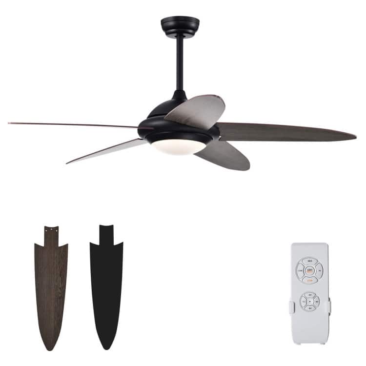 52 Inch Ceiling Fan with Lights and 3 Lighting Colors - 52" (D)