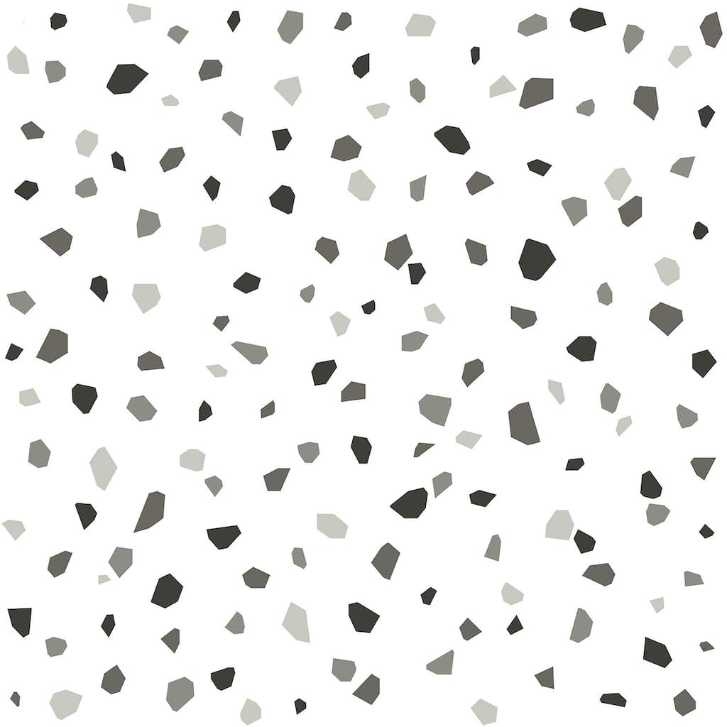 Chesapeake Ona Charcoal Terrazzo Wallpaper - 20.9 x 396 x 0.025