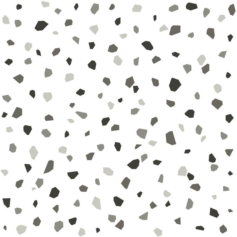 Chesapeake Ona Charcoal Terrazzo Wallpaper - 20.9 x 396 x 0.025