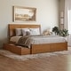 preview thumbnail 17 of 85, Portland Platform Bed with Footboard and Storage Drawers Light Toffee - King