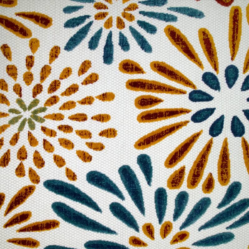 Leick Home Beam Flower Indoor Outdoor Area Rug Rectangle 8'X10' and 2'X8' Runner Combo - 8' x 10'