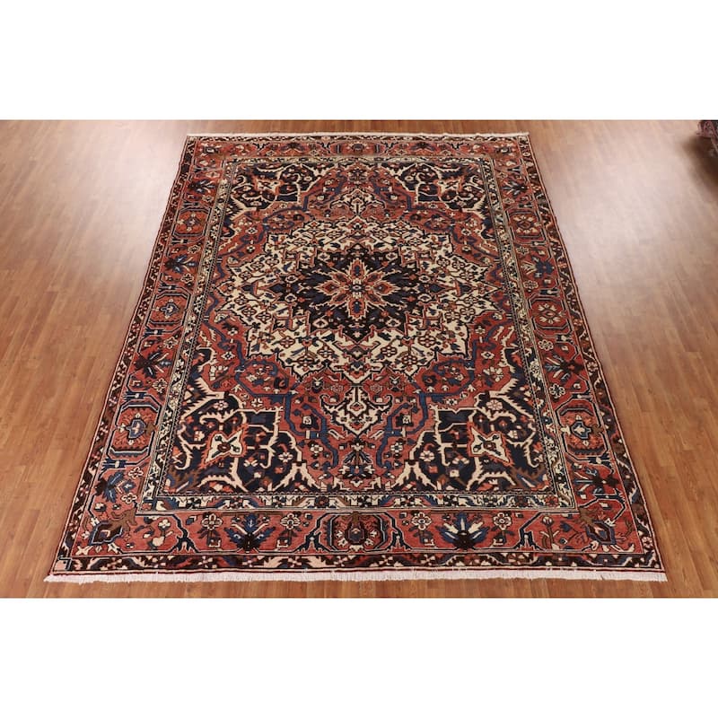 Bakhtiari Persian Vintage Rug Hand-Knotted Wool Carpet - 10'0"x 12'6"