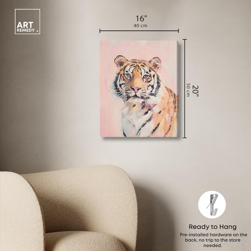Quiet Tiger Canvas by Art Remedy, Gallery Wrapped
