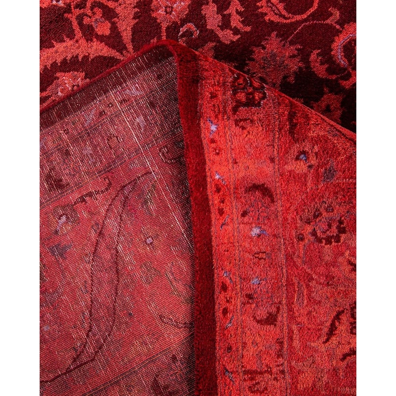 Fine Vibrance, One-of-a-Kind Hand-Knotted Area Rug - Red, 8' 2" x 10' 6" - 8' 2" x 10' 6"