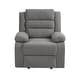 preview thumbnail 24 of 101, Overstuffed Cotton Corduroy Manual Pushback Recliner with Wide Armrest
