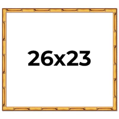 26x23 Frame Gold Bamboo Solid Wood Picture Frame | 1 Inch Moulding