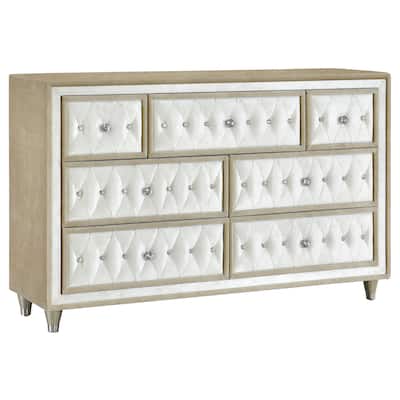 Antonella Modern Classic 7-drawer Upholstered Dresser