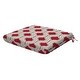 preview thumbnail 11 of 17, Textured Universal Seat Cushion (2-Pack) - 18" wide x 17.5" deep x 2.5" thick Soraya Scarlet Red