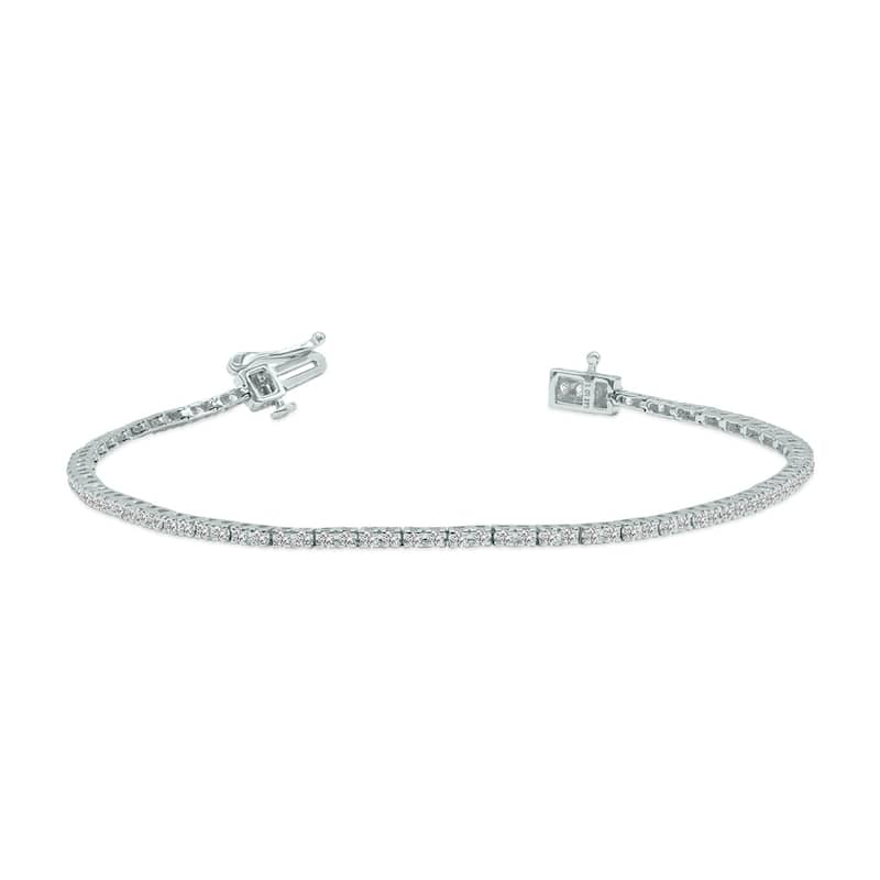 Marquee 1 Carat TW Lab Grown Diamond Tennis Bracelet in 14K White Gold