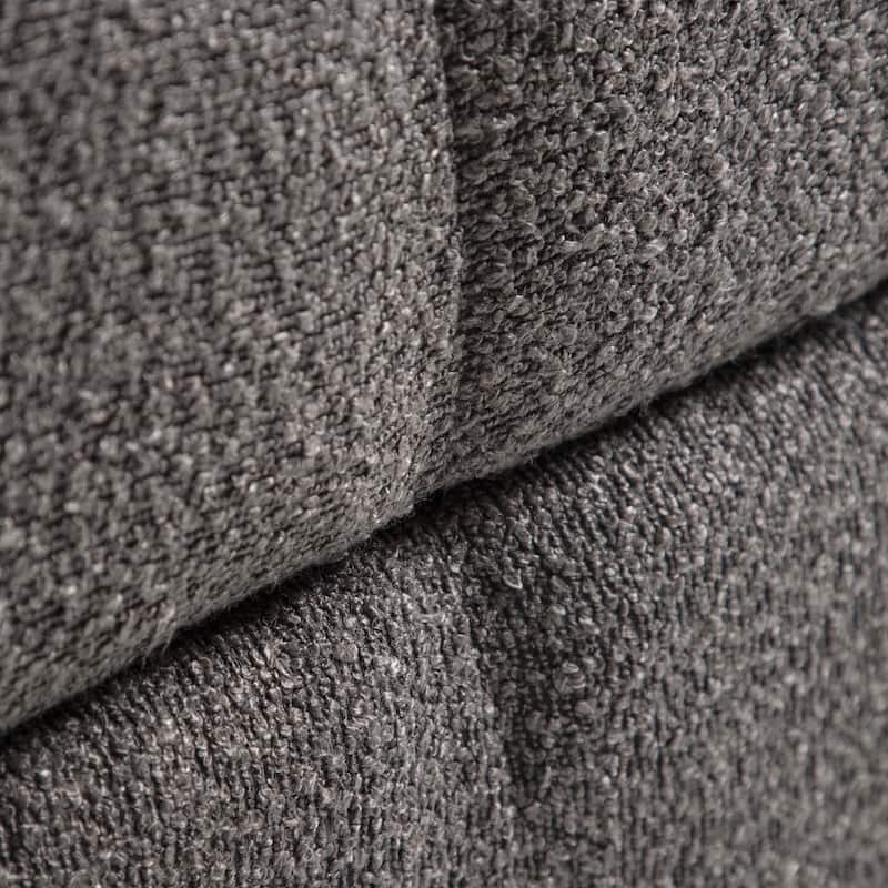 Furniture of America Soren Modern 18-inch Boucle Storage Ottoman with Biscuit Tufting