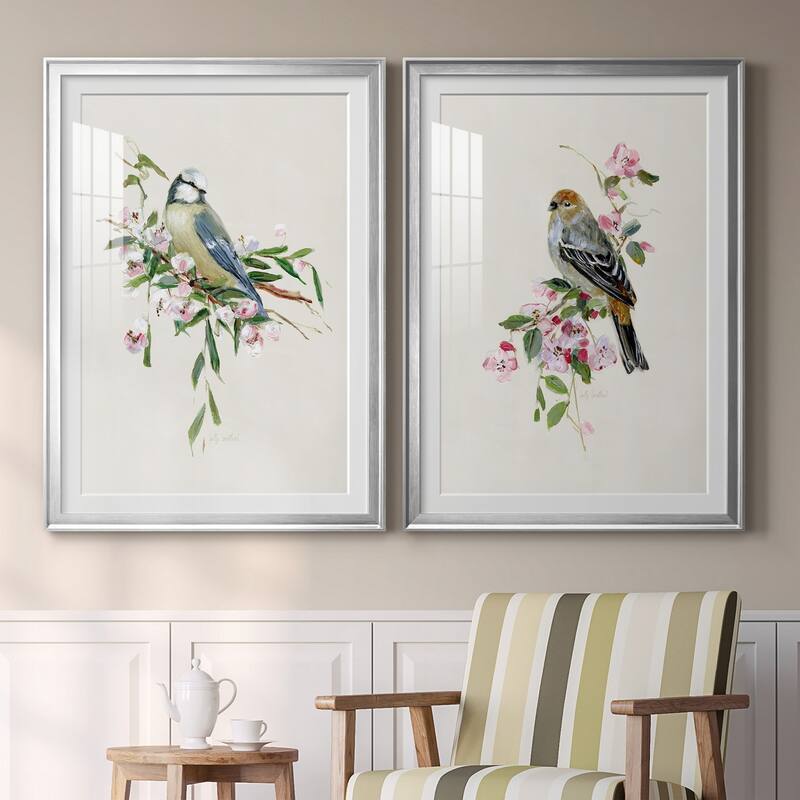 Spring Song Blue Bird Premium Framed Print - Ready to Hang