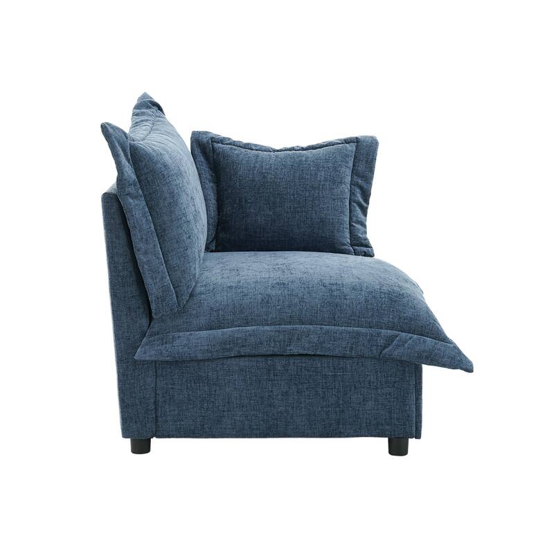 Upholstered Chenille Arm Club Chair Cloud corner cahir