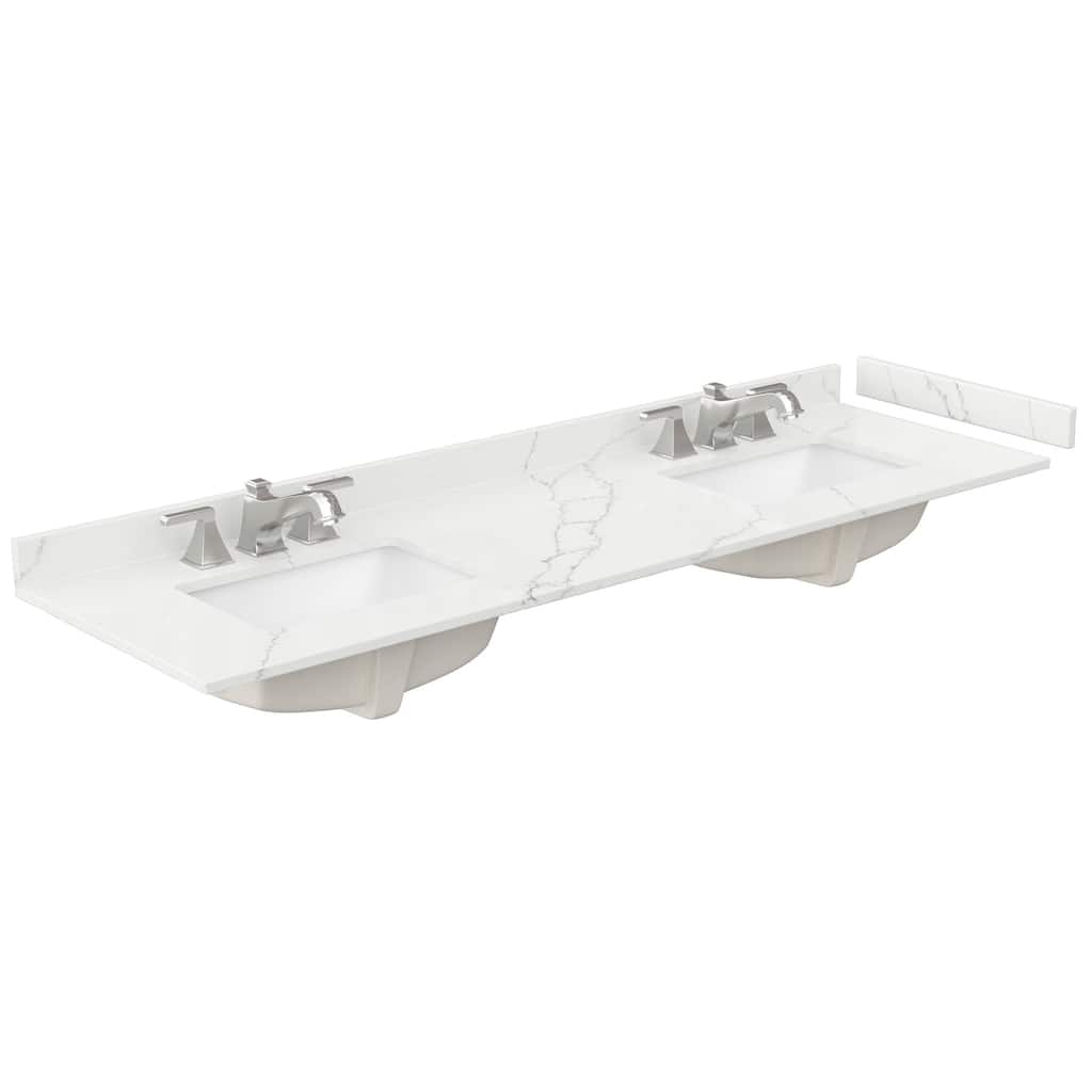 Wyndham Collection WCFQC372DTOPUNS-Q 72" Quartz Vanity Top with