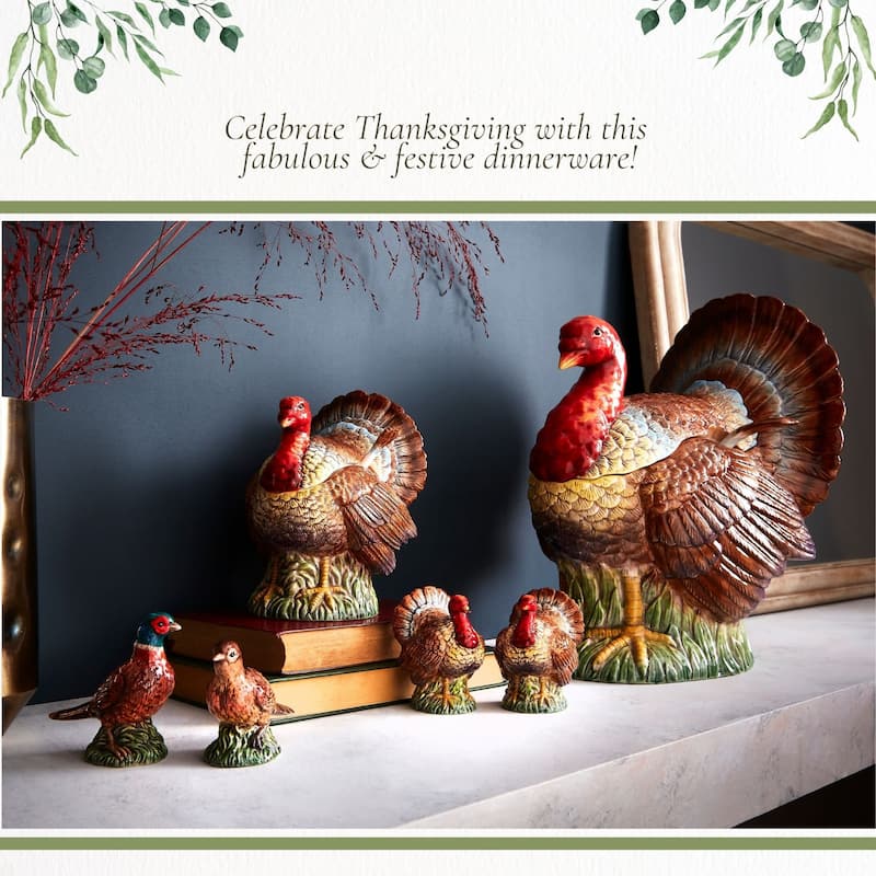Spode Woodland Pheasant Salt and Pepper Set - 3.5 in