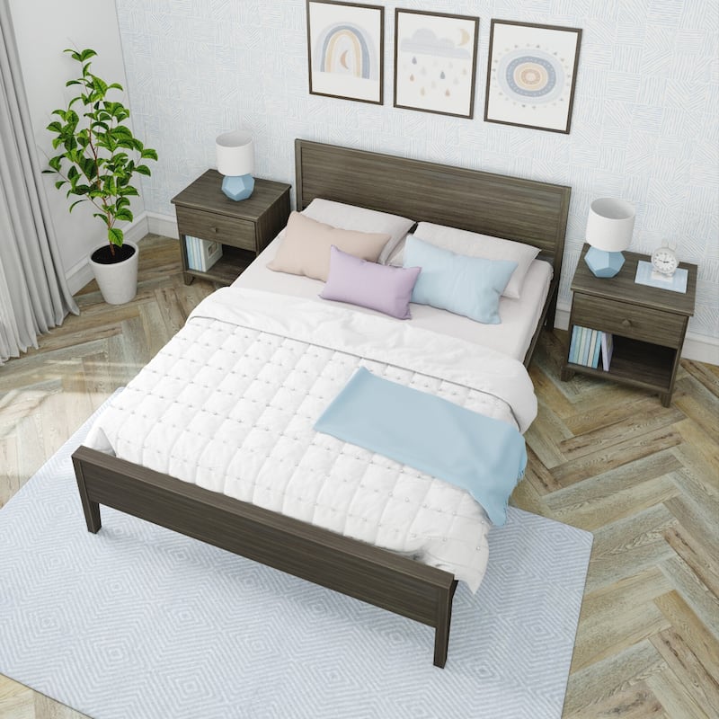 Max and Lily Queen-Size Bed with Panel Headboard