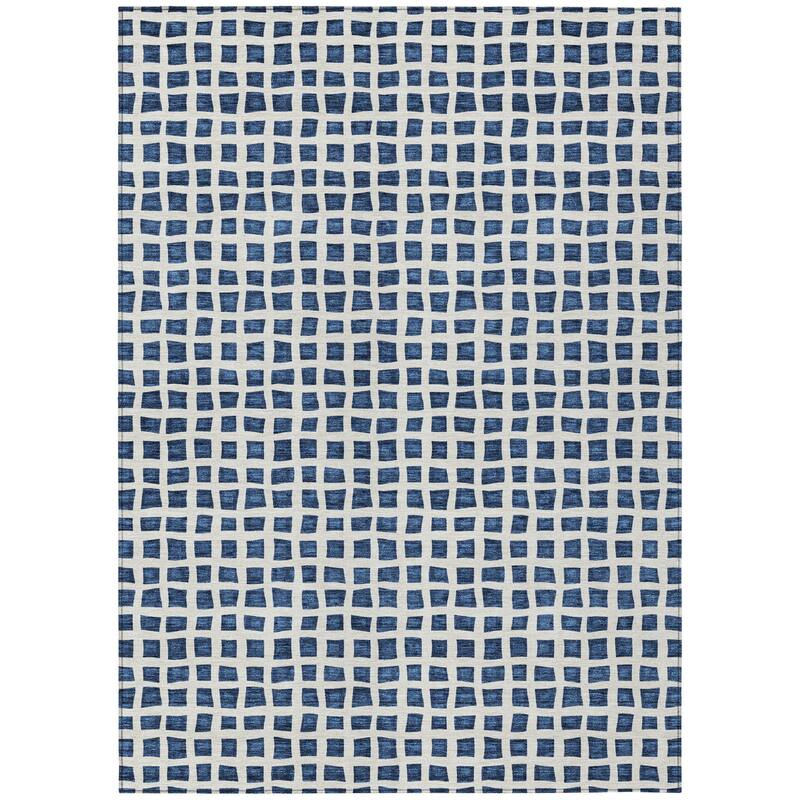 HomeRoots Geometric Transitional Rectangle Outdoor Rug