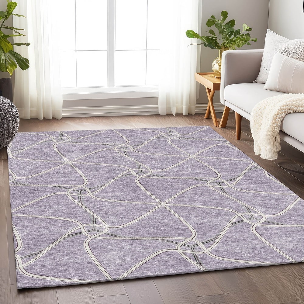 Premium Washable Super Soft Contemporary Geo Mayfield Rug