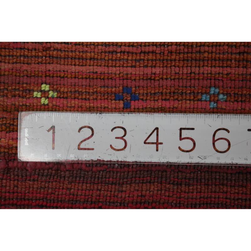 Hand Knotted Oriental 100% Wool Carpet Tribal Tribal Pink Gabbeh Area Rug - 7' 9'' X 7' 9''