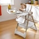 preview thumbnail 2 of 26, KISRAIS Portable Adjustable Baby High Chair with Safety Belt, Silent Lockable Wheels