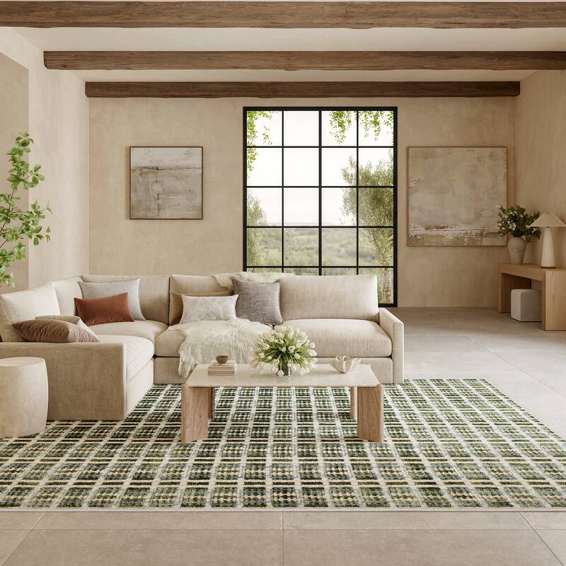 Nourison Nordic Indoor only Grey Geometric Area Rug