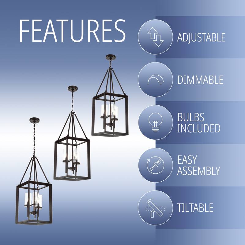 Gloria 12" 3-light Metal/Glass LED Pendant, Oil Rubbed Bronze by JONATHAN Y