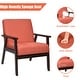 preview thumbnail 38 of 64, Costway Set of 2 Fabric Accent Armchair Solid Wood Upholstered Lounge - See Details