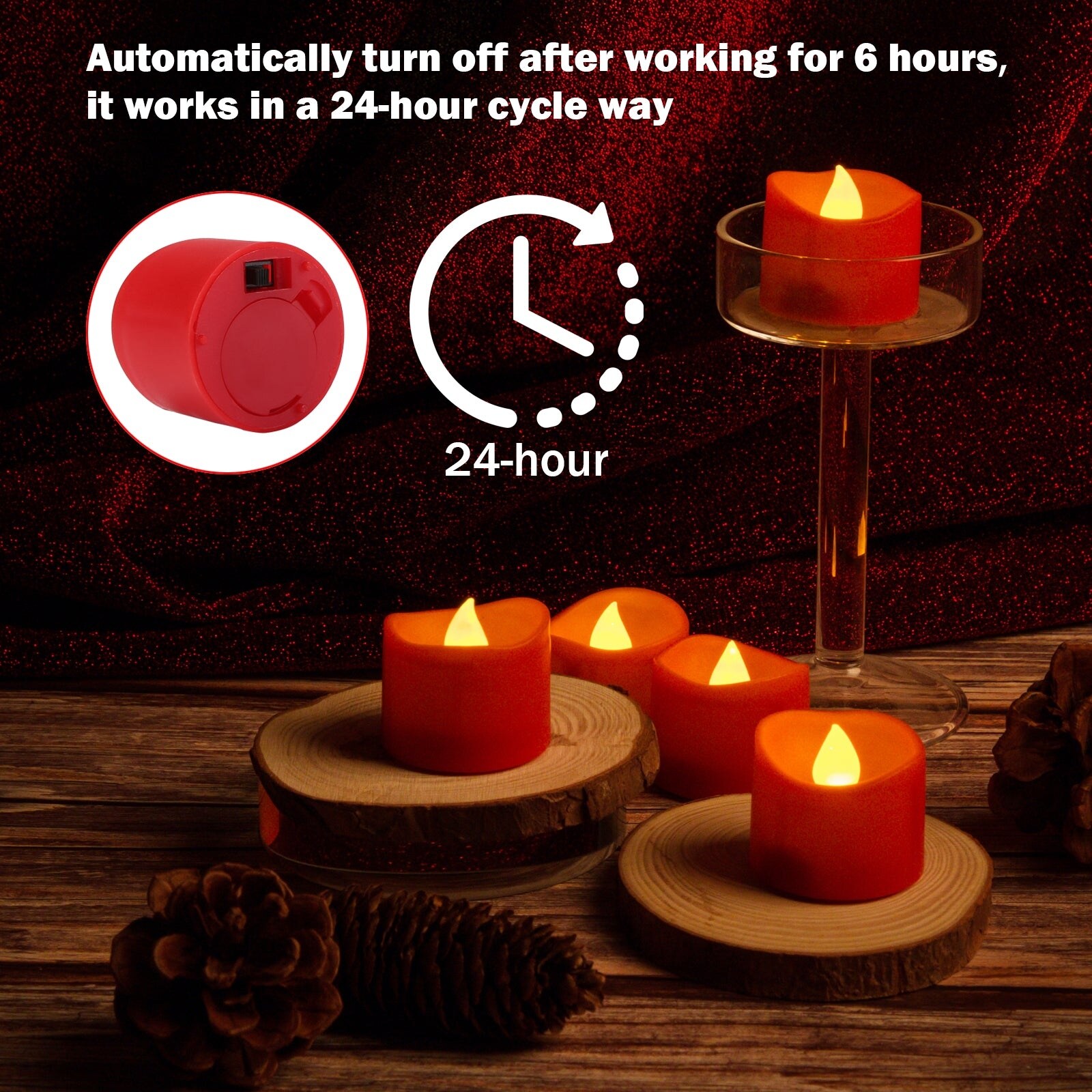 LED Tealight Candles Battery Operated Flameless Flickering 100 PCS Amber  Yellow - Bed Bath & Beyond - 18800518