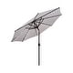 preview thumbnail 21 of 81, Holme 9-foot Steel Market Patio Umbrella with Tilt-and-Crank Grey Striped