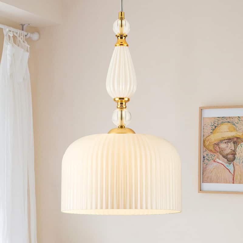 Adjustable pendant lights milk white kitchen island lights metal/glass/ceramics hanging lamp