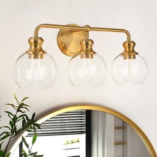 3-Light Dimmable Vanity Light with Clear Glass Shades