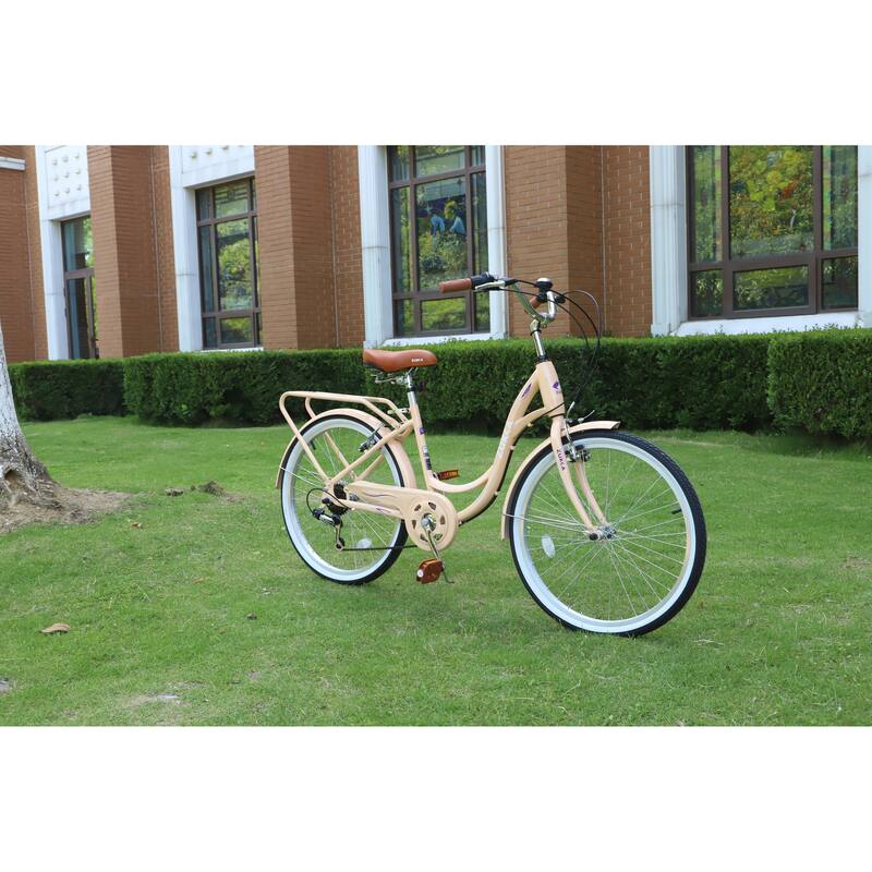 7 Speed Steel Frame Multiple Colors 24 Inch Ladies Bicycle