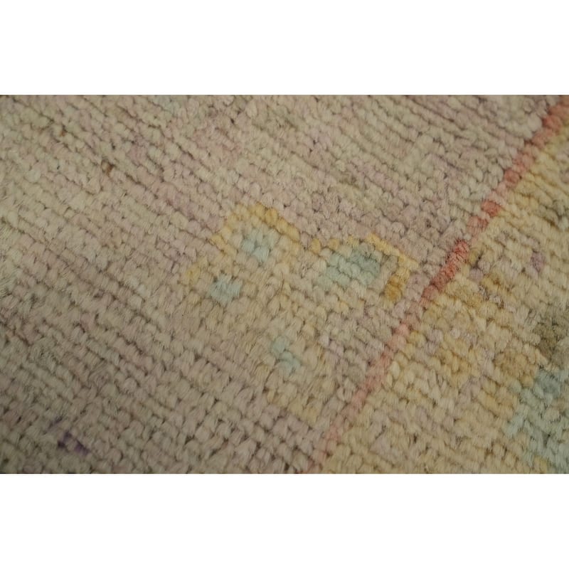 Hand Knotted Oriental 100% Wool Carpet Traditional Floral Purples Ziegler Runner Rug - 8' 0'' X 2' 8''