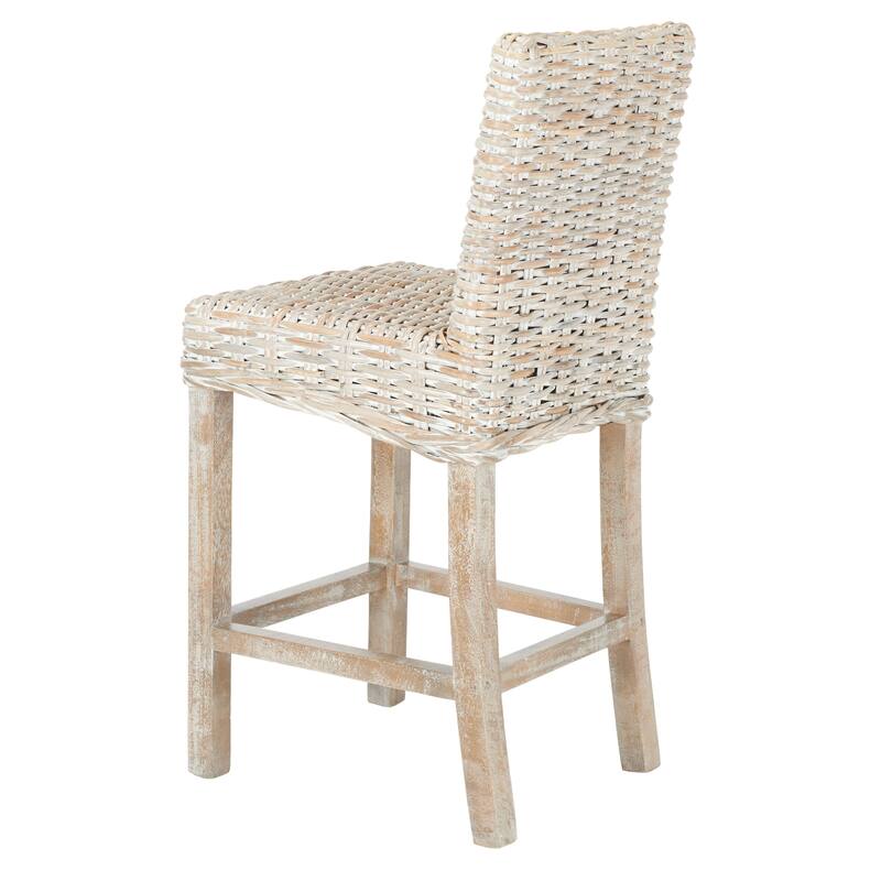 SAFAVIEH Tobie Rattan 23.6-inch Counter Stool