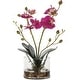 preview thumbnail 1 of 3, Uttermost 60220 Glory Orchid 13" Tall Glass Faux Flora Planter Clear