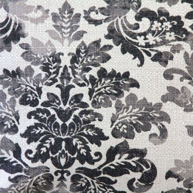 Calliope Gray Damask Pattern 12x20 Throw Pillow