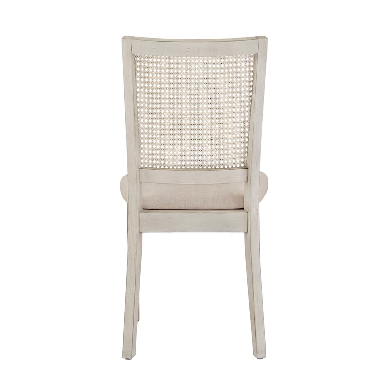 Eleanor Beige Linen Rattan Dining Chairs (Set of 2) by iNSPIRE Q Classic