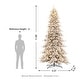 preview thumbnail 3 of 12, Glitzhome 11ft Pre-Lit Flocked Full-Size Fir Artificial Christmas Tree with 950 Warm White Lights
