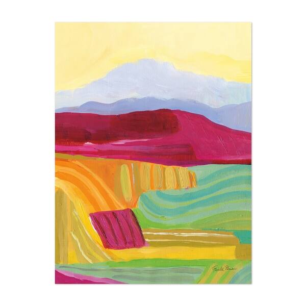 Sunny Landscape I Painting Abstract Mountains Art Print/Poster - Bed ...