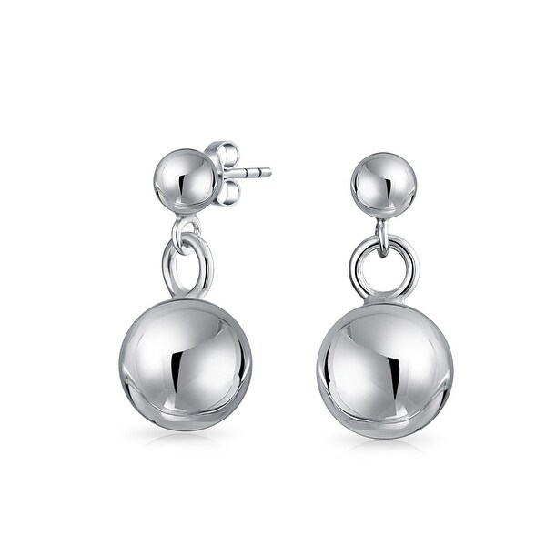 Bling Jewelry Double Bead 925 Sterling Silver Ball Dangle Bling Jewelry Double Bead 925 Sterling Silver Ball Dangle Earrings
