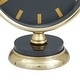 preview thumbnail 4 of 13, Gold Stainless Steel Metal Clock with Black Face