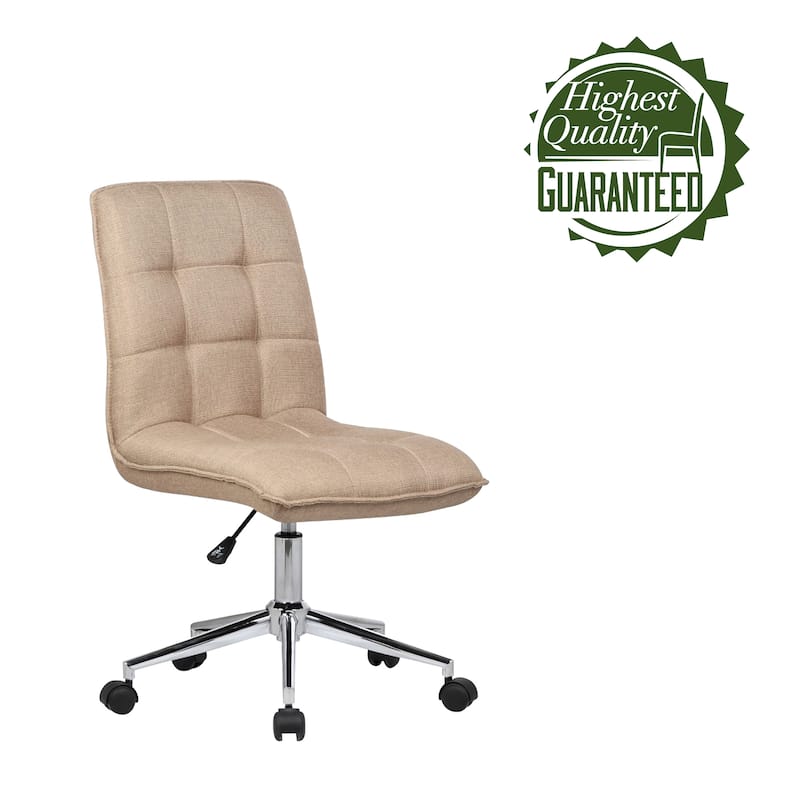 Porthos Home Lada Adjustable Swivel Office Chair, Linen Upholstery