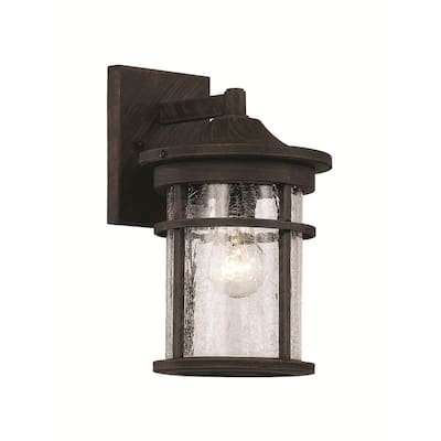 Trans Globe Lighting Crackled 1 Light Outdoor Lantern Wall Sconce