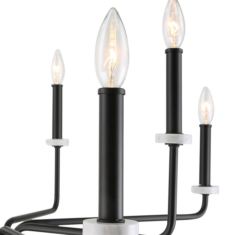 8-Light Adjustable Ceiling Chandelier - 34"