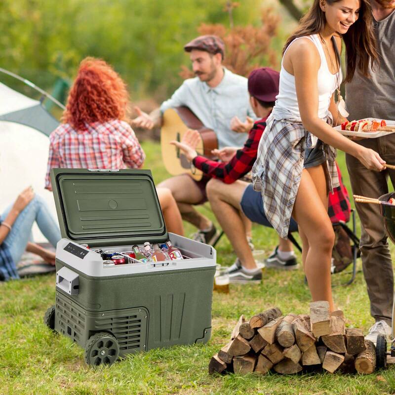 Costway 12 Volt Car Refrigerator 37/53 QT Portable Car Fridge with
