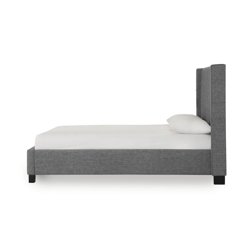 Layla California King Platform Bed, Tall Shelter Headboard, Vertical Tufted